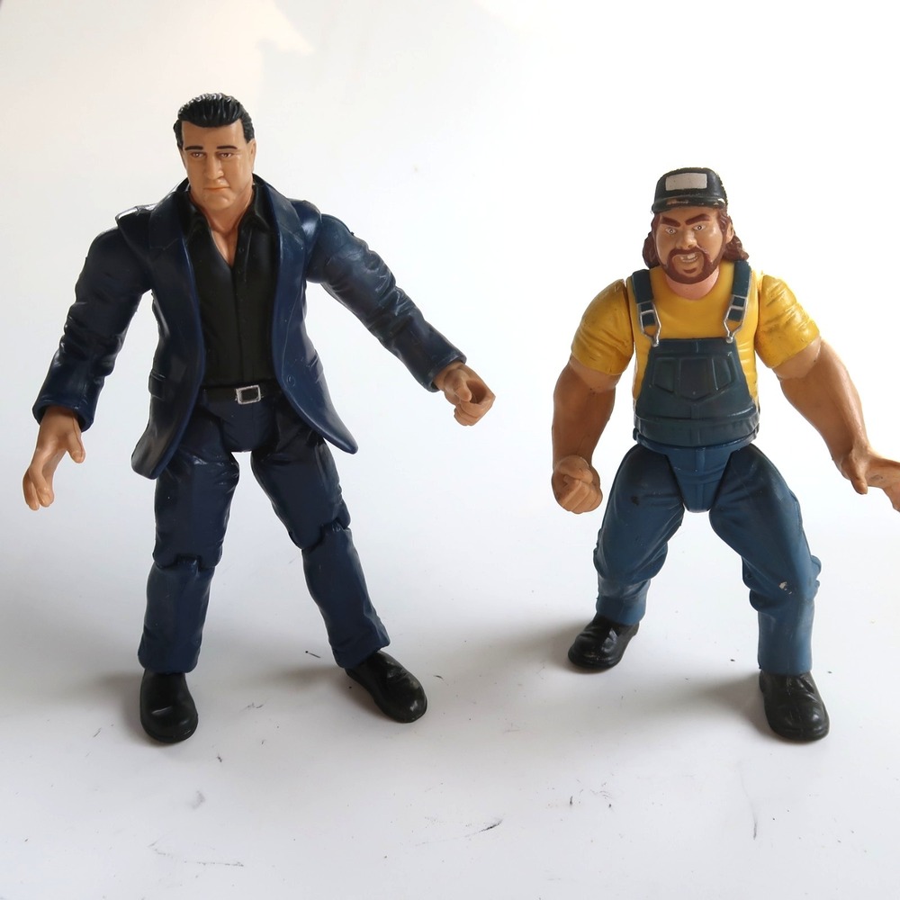 Vince McMahon vs Henry Godwinn Wrestling Figure Vintage lot WWF 90s WWE